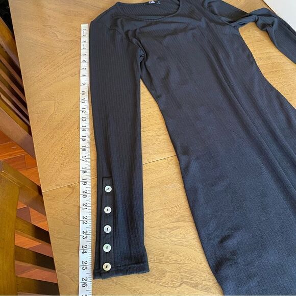 Calli the Label Long Sleeve Wide Ribbed Midi Bodycon Dress Size Small (AUS 10) - Picture 9 of 13